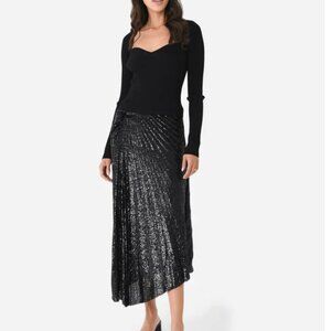 BNWT A.L.C. Black Sequin Tori Skirt
